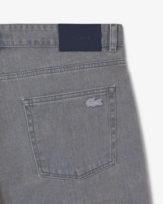 Washed Effect Dyed Denim Bermuda Shorts Product Image