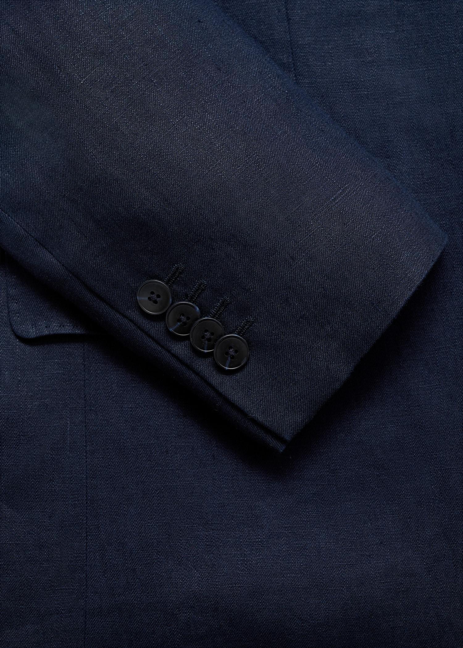 Amalfi 100% linen slim-fit suit blazer - Men | MANGO USA Product Image