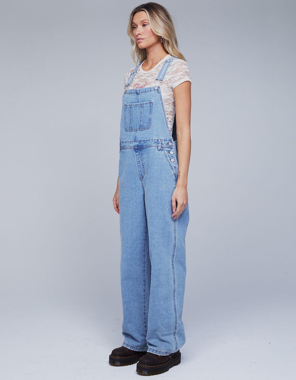 RSQ Womens Boyfriend Denim Overalls - LIGHT VINTAGE Product Image