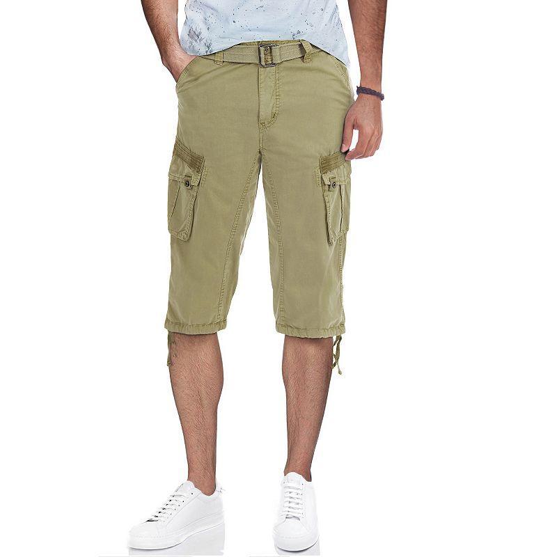 Men's Xray Messenger Belted Cargo Shorts, Size: 40, Green Product Image
