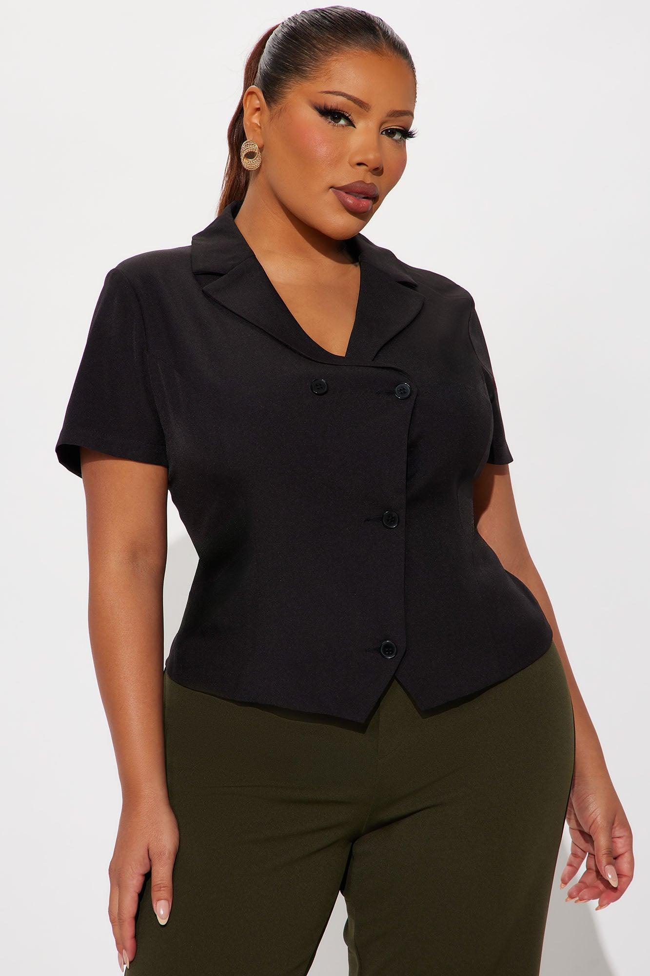 Late Calls Blouse Top - Black Product Image