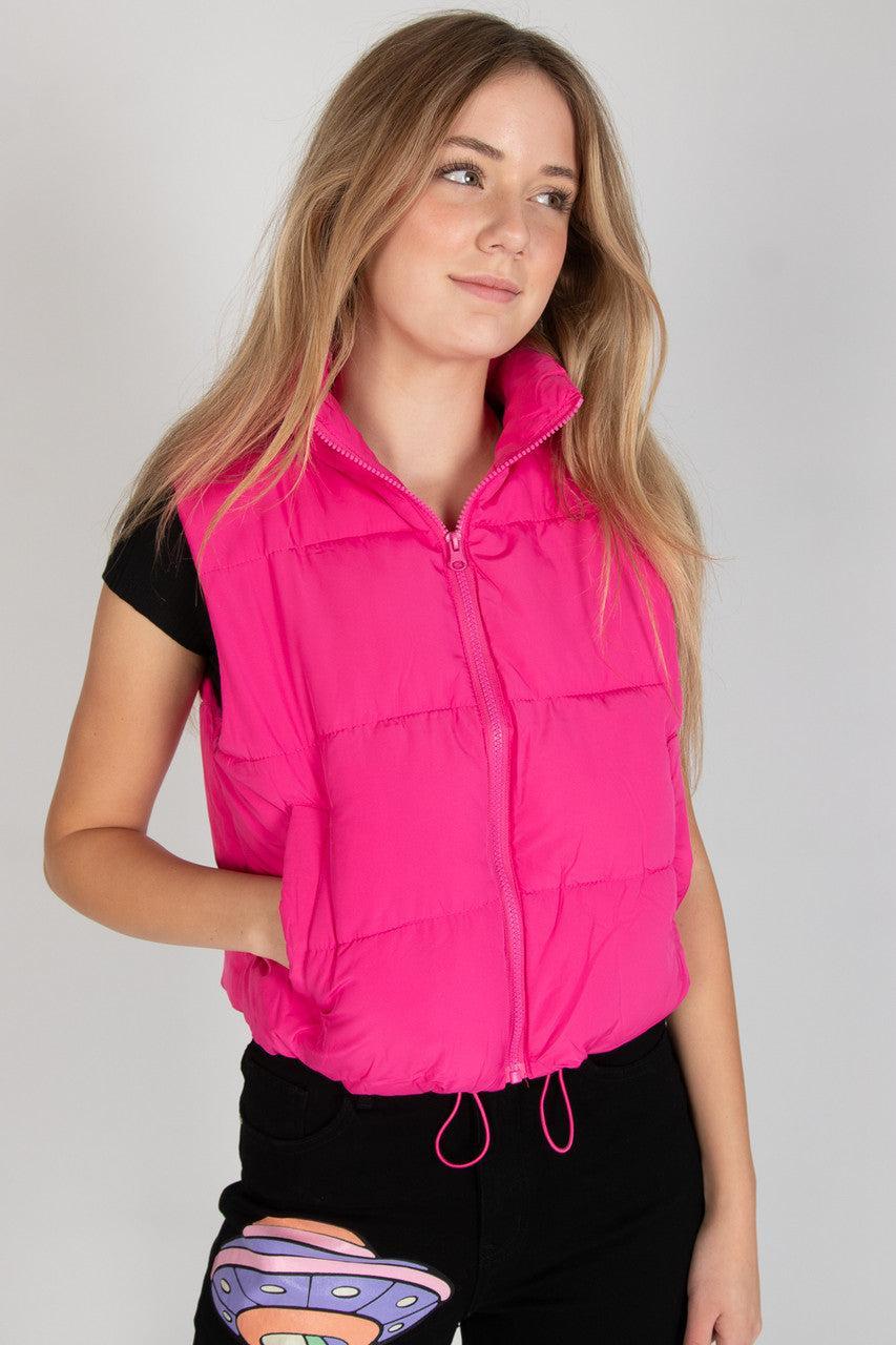 Cropped Puffer Vest Product Image
