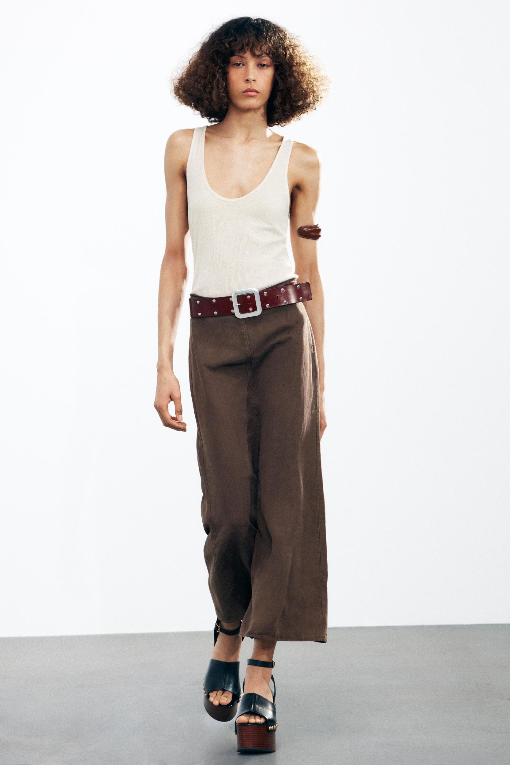 STUDDED LEATHER BELT Product Image