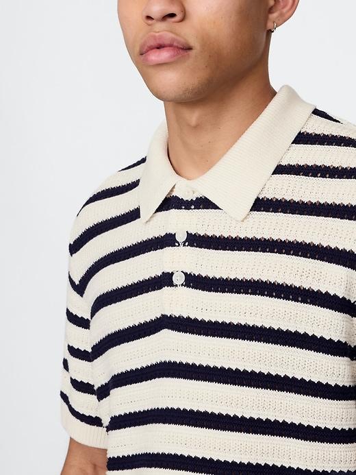 Sweater Polo Shirt Product Image
