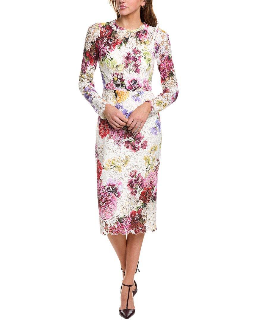 DOLCE & GABBANA Sheath Dress In White Product Image
