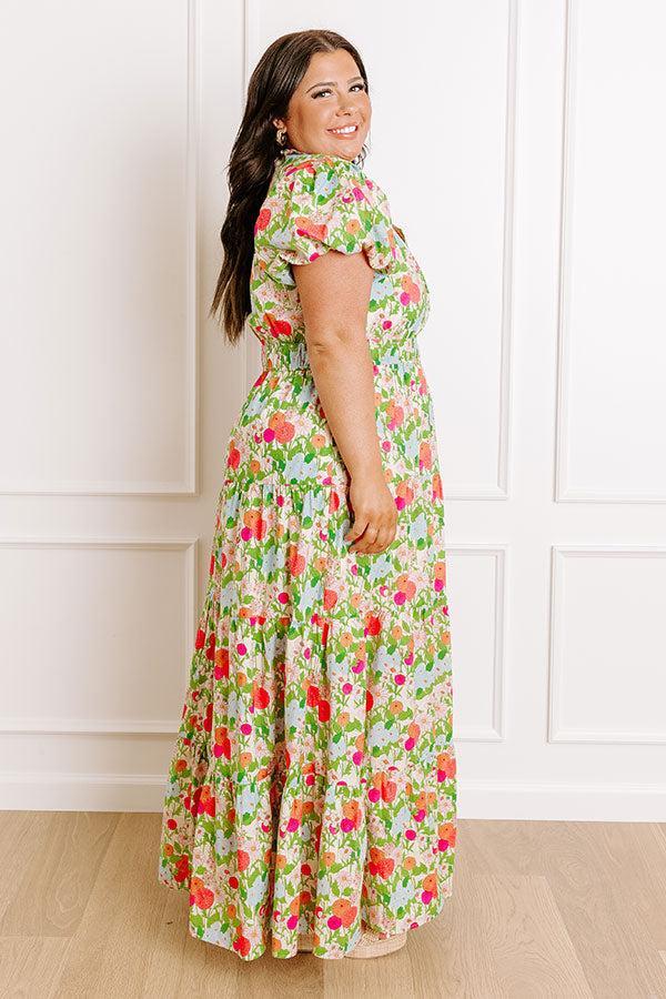 Dahlia Daydream Floral Maxi Dress Curves Product Image