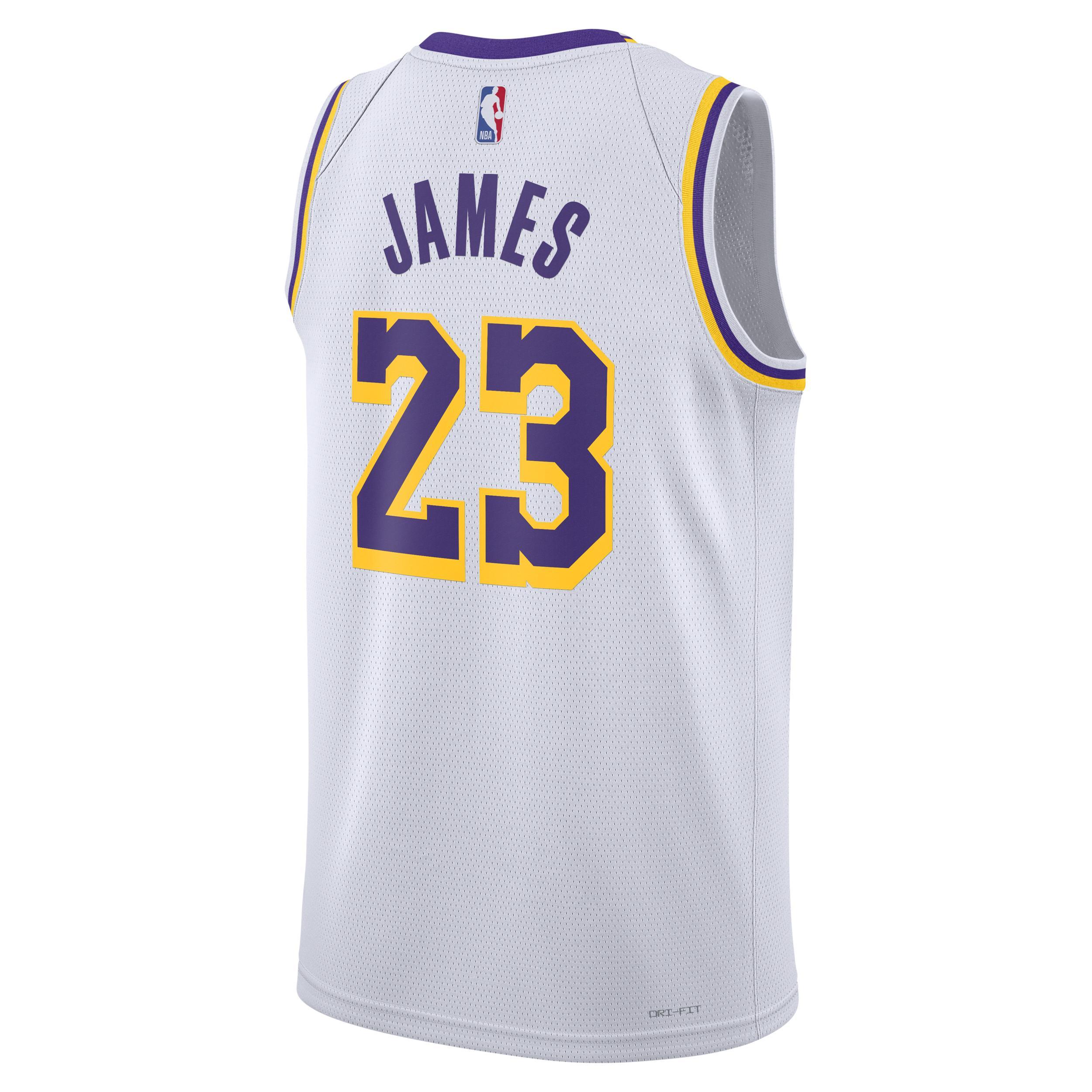 LeBron James Los Angeles Lakers 2022/23 Association Edition Nike Men's Dri-FIT NBA Swingman Jersey Product Image