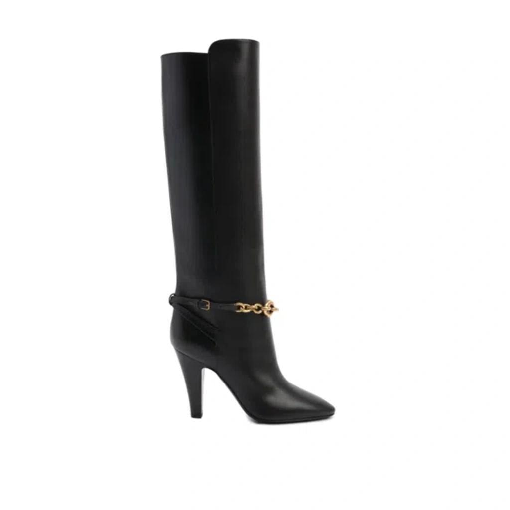 SAINT LAURENT Leather Boots In Black Product Image