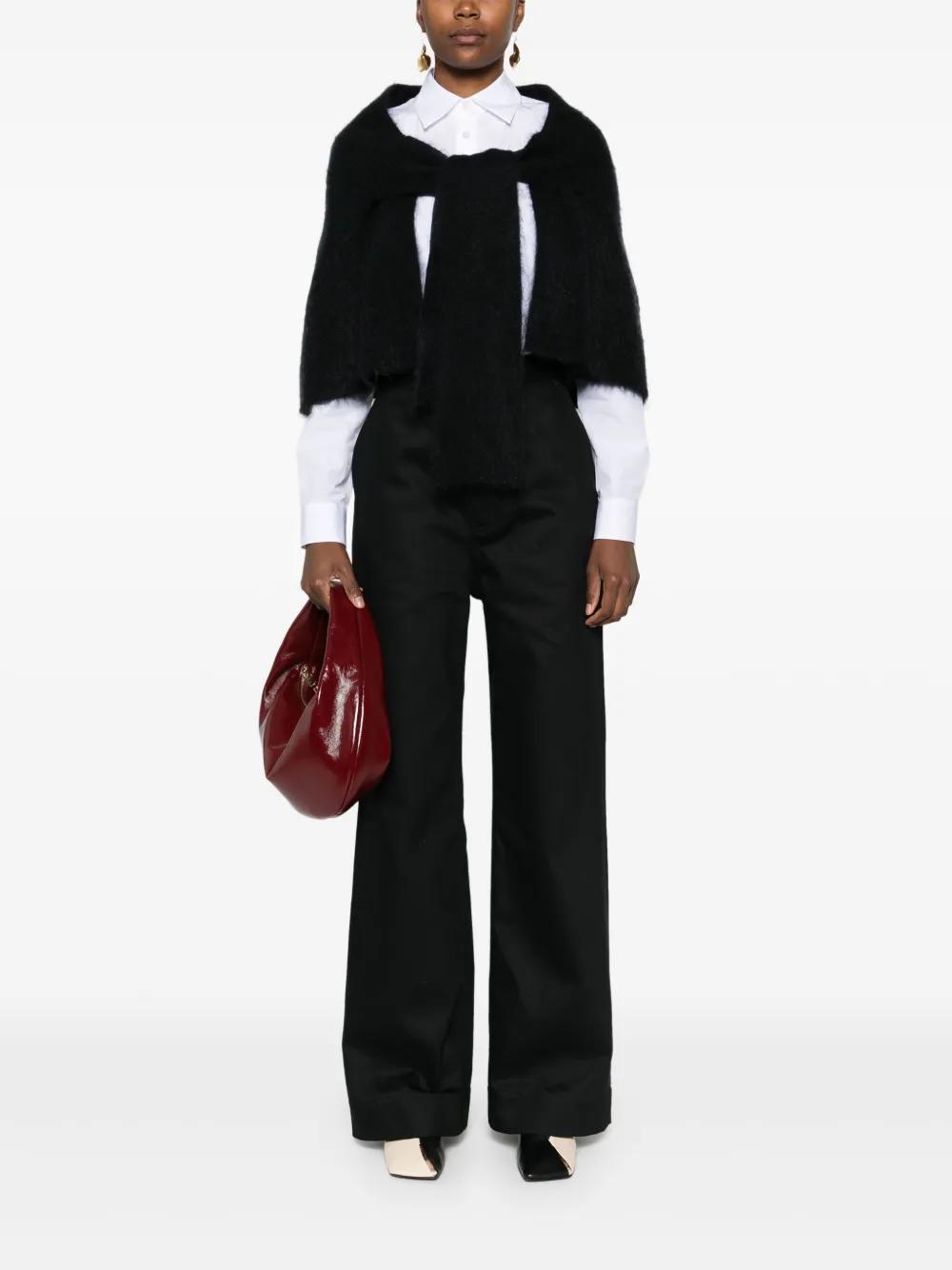 JIL SANDER Brushed Cape In Black Product Image