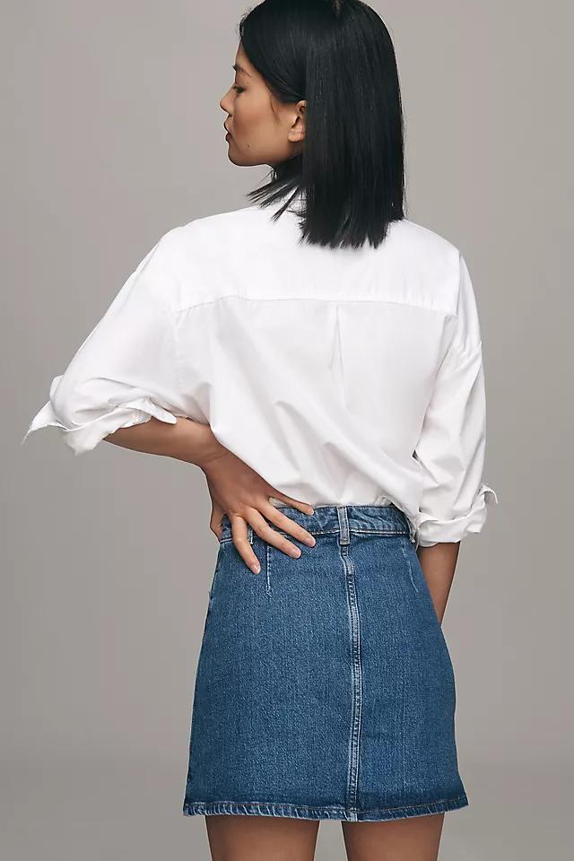 Maeve Denim Bow Mini Skirt Product Image