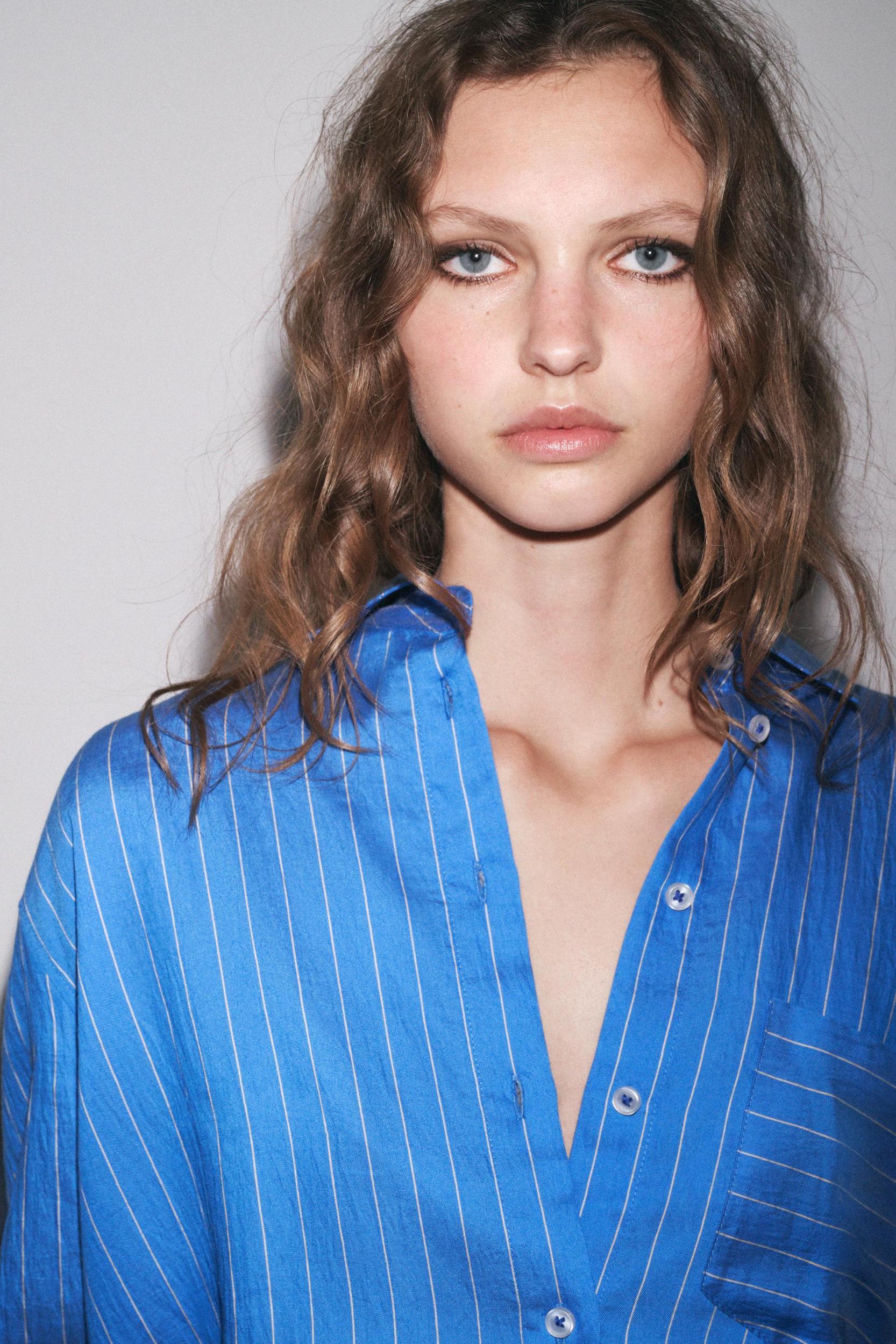 ZW COLLECTION OVERSIZED STRIPED SHIRT Product Image