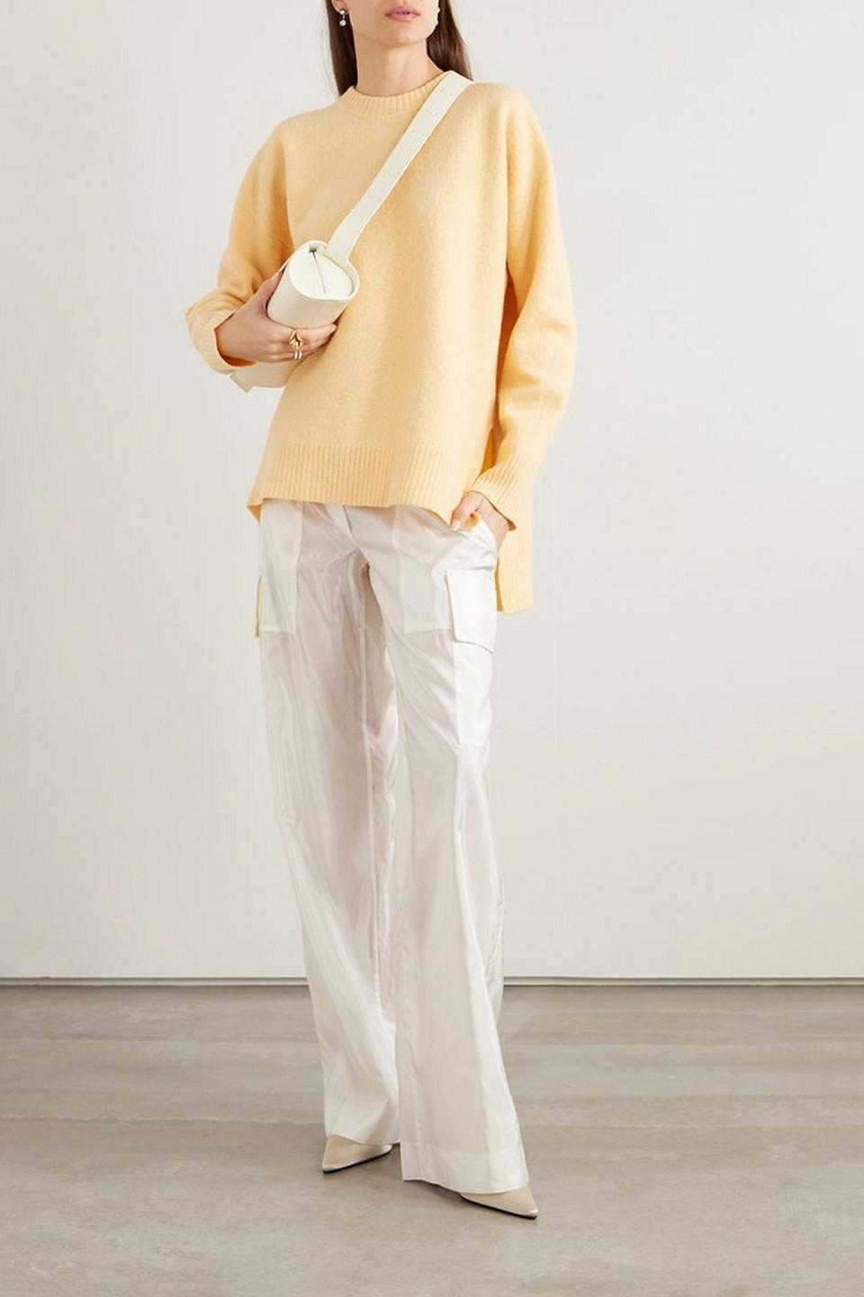 JIL SANDER Wool Sweater In Pastel Orange Product Image