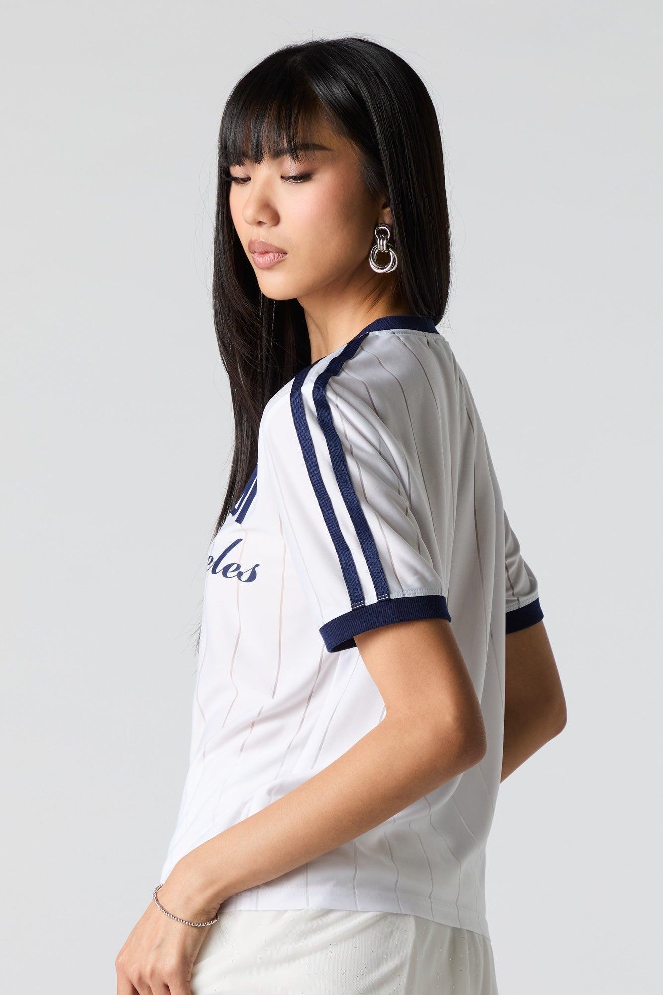 Semi Sheer Ribbed Graphic Jersey Female Product Image