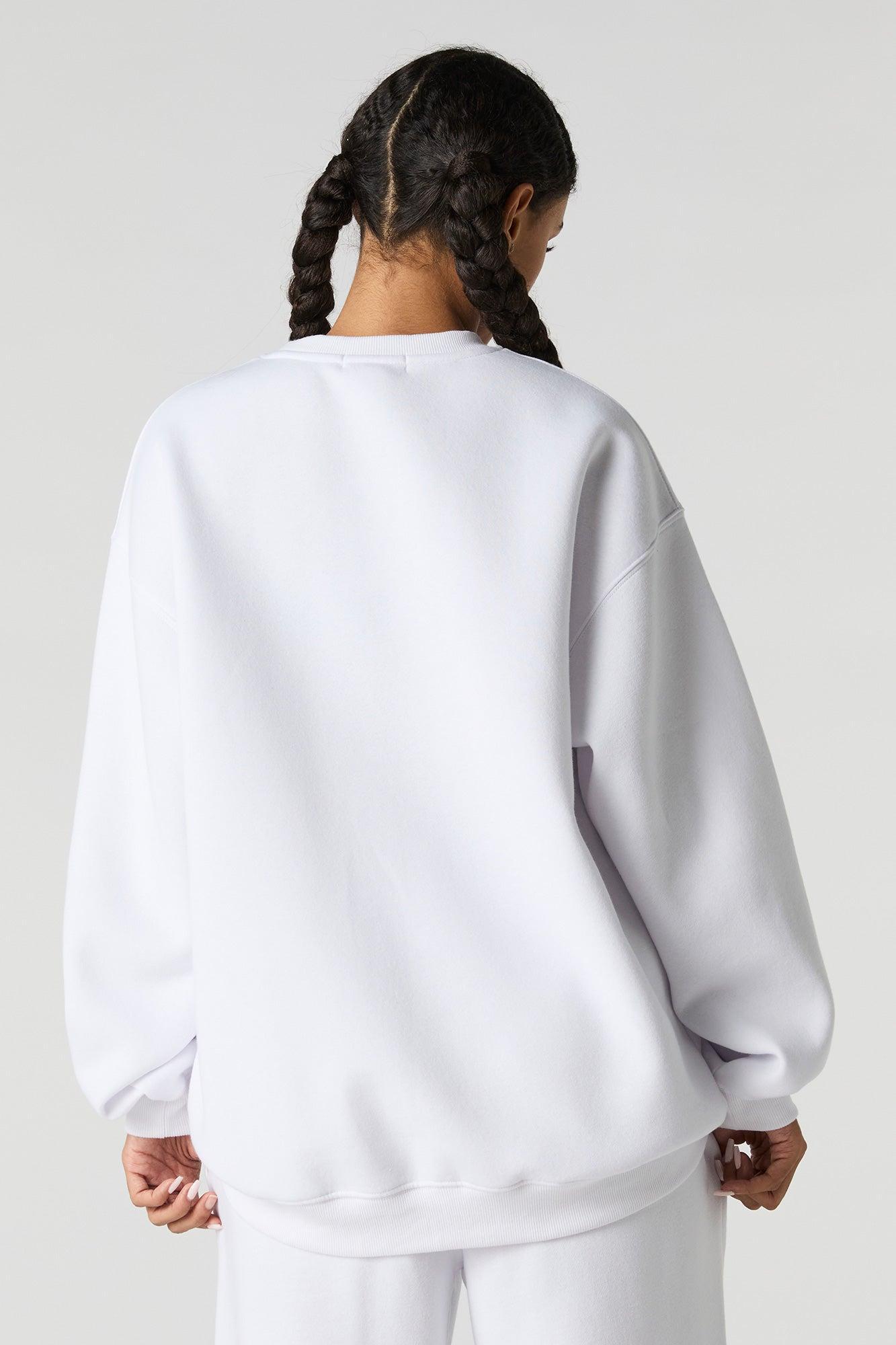 Graphic Fleece Oversized Sweatshirt Female Product Image