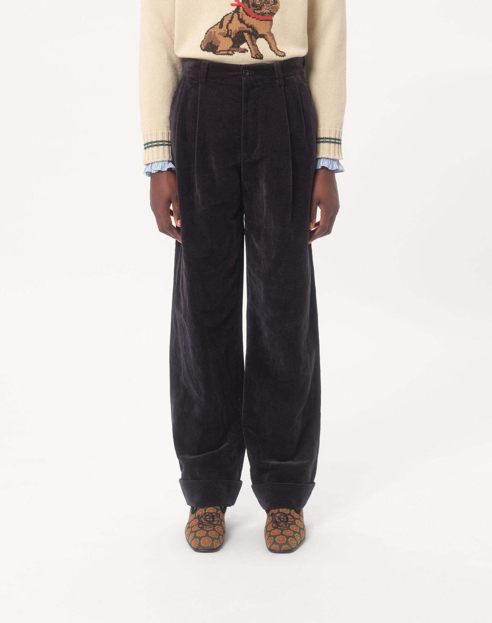 Washed Cotton-Linen Velvet Pants Product Image