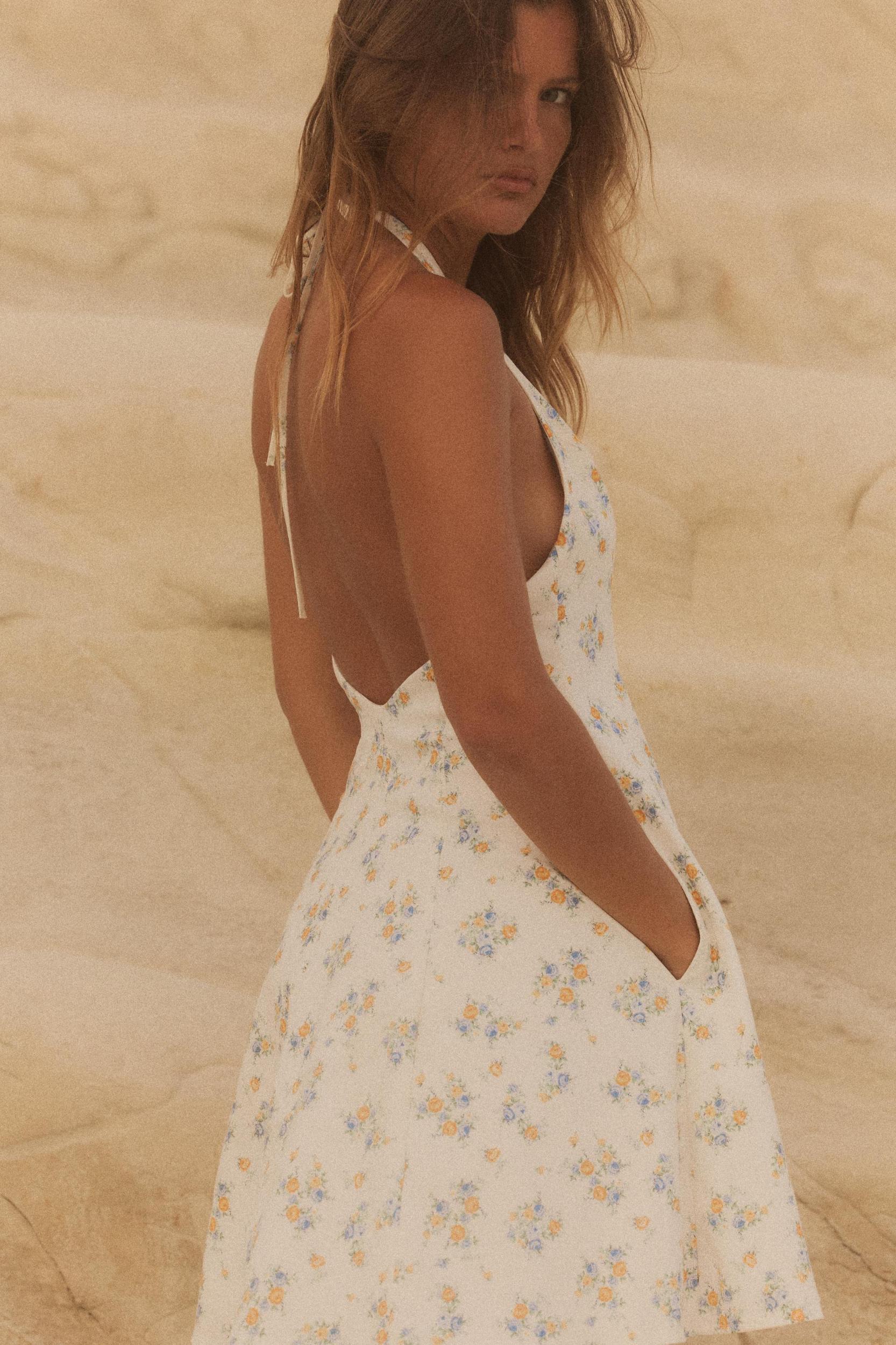 FLORAL PRINT POPLIN DRESS Product Image