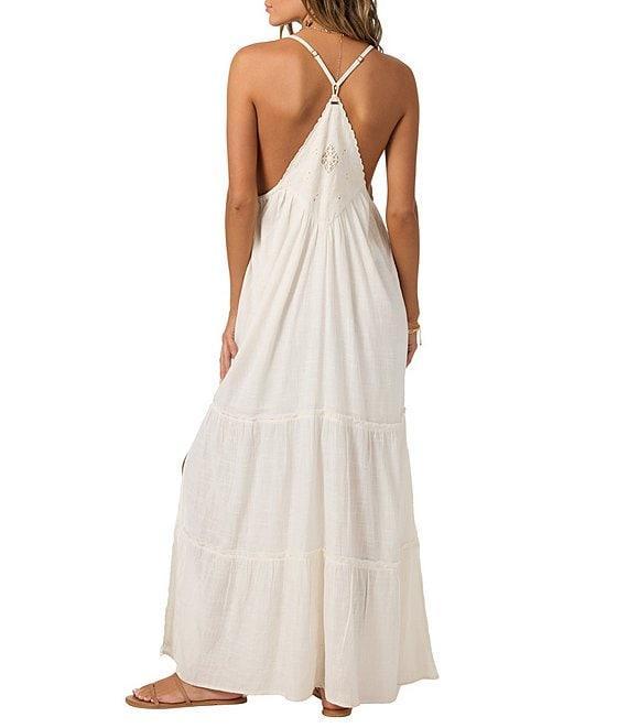 O'Neill Lisbon Embroidered Tiered Side Slit Maxi Dress Product Image