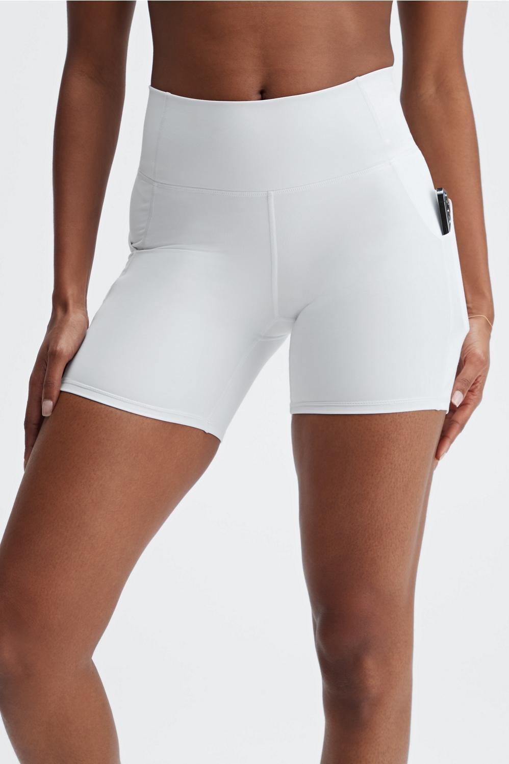Fabletics Oasis High-Waisted 6 Short Womens Soft Grey plus Size 1X Product Image
