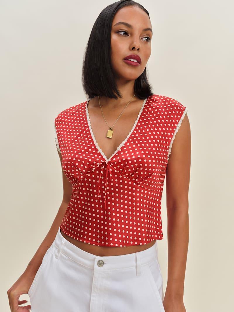 Cherry Silk Top Product Image