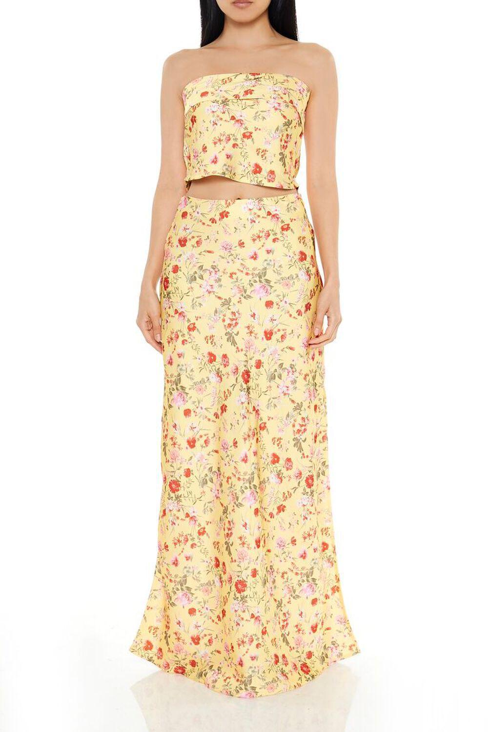 Ditsy Floral Top & Maxi Skirt Set | Forever 21 Product Image