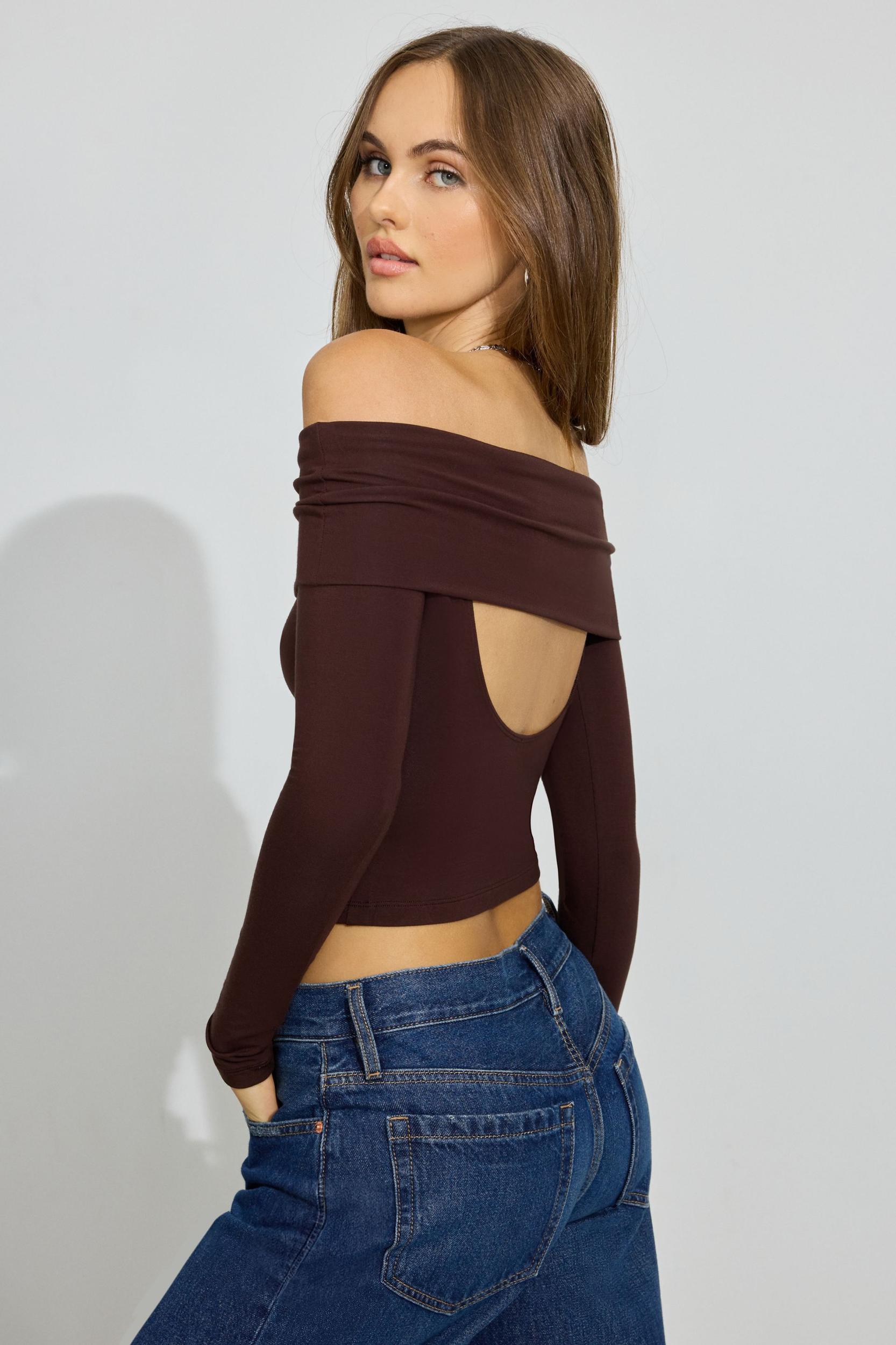 Long Sleeve Asymmetric Top Product Image