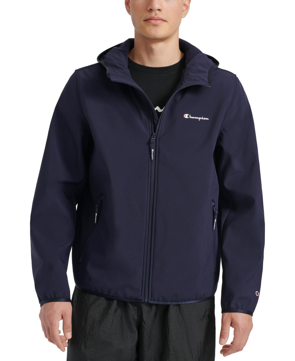 Men's Champion® Active Soft Shell Jacket With Hood, Size: Medium, Blue Product Image