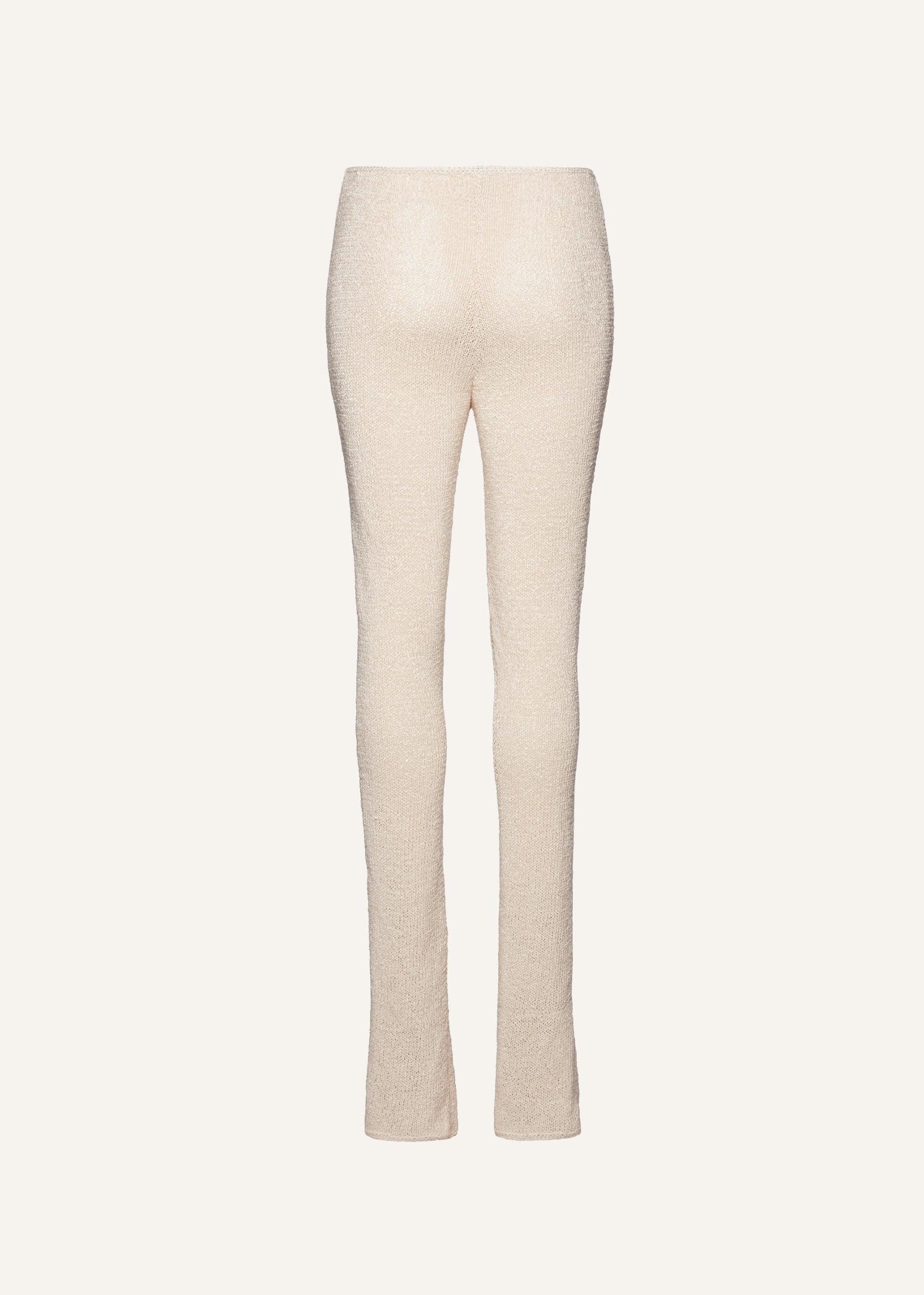 Crochet pants in cream Product Image