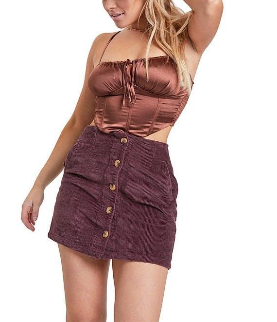YMI Jeanswear Love Wide Wale High Rise Corduroy Skirt Product Image