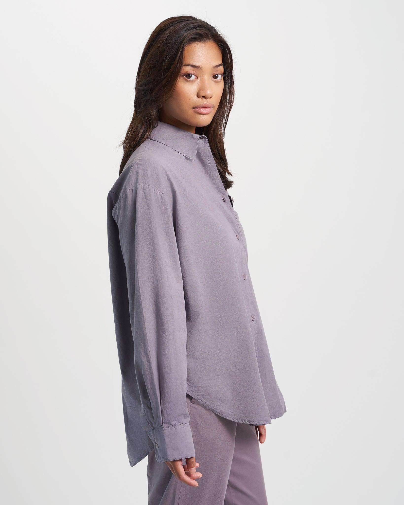 Organic Oversized Shirt - Cloudy Grey Product Image