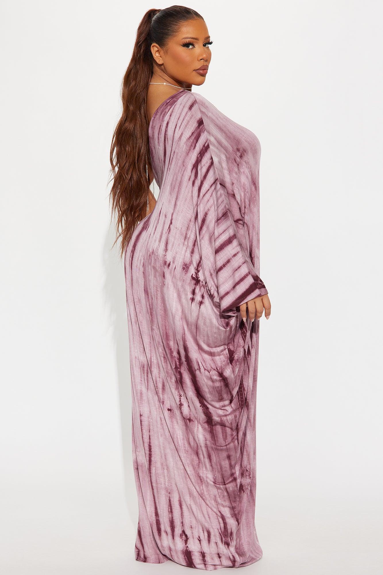 Tamira One Shoulder Maxi Dress - Burgundy Female Product Image