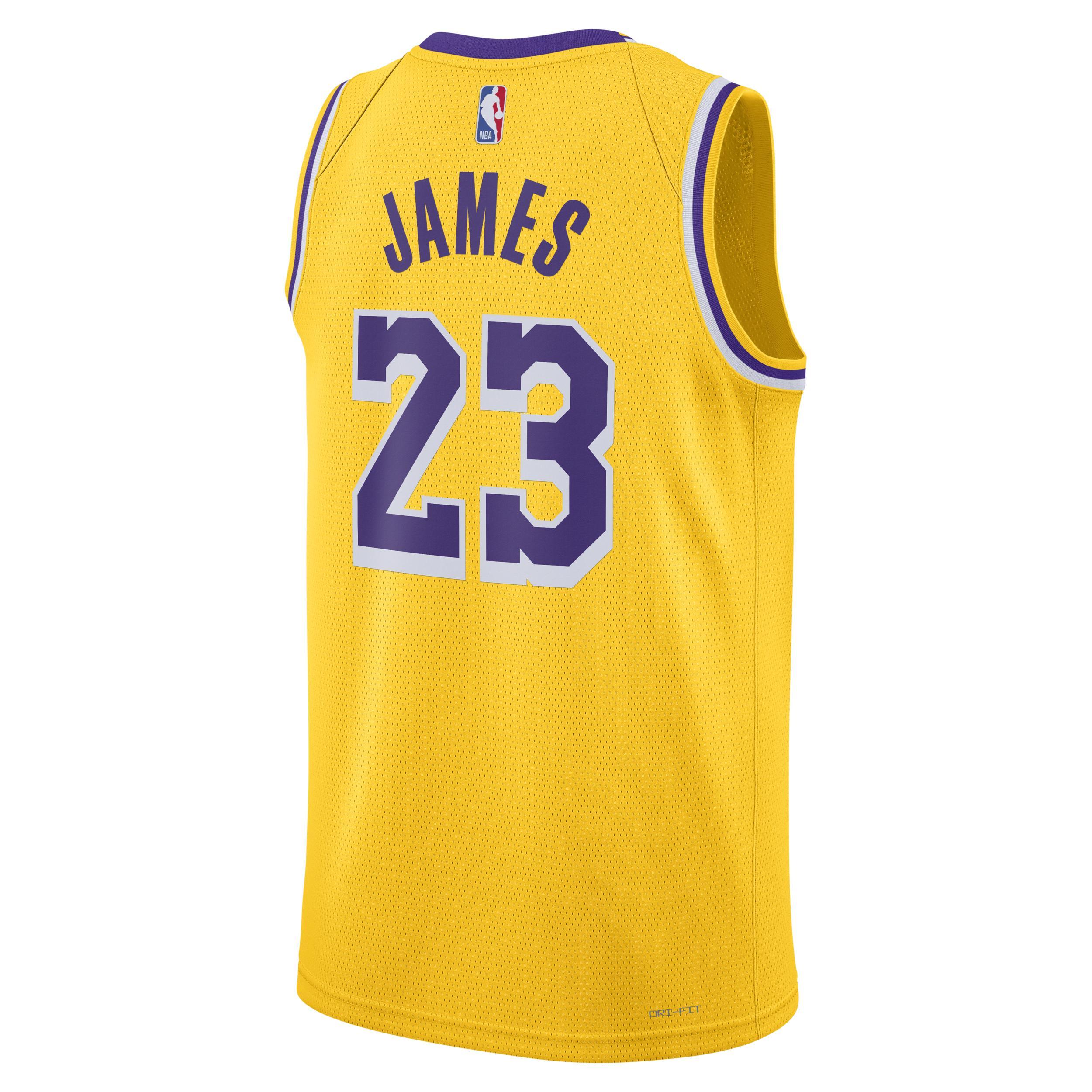 Los Angeles Lakers Icon Edition 2022/23 Nike Men's Dri-FIT NBA Swingman Jersey Product Image