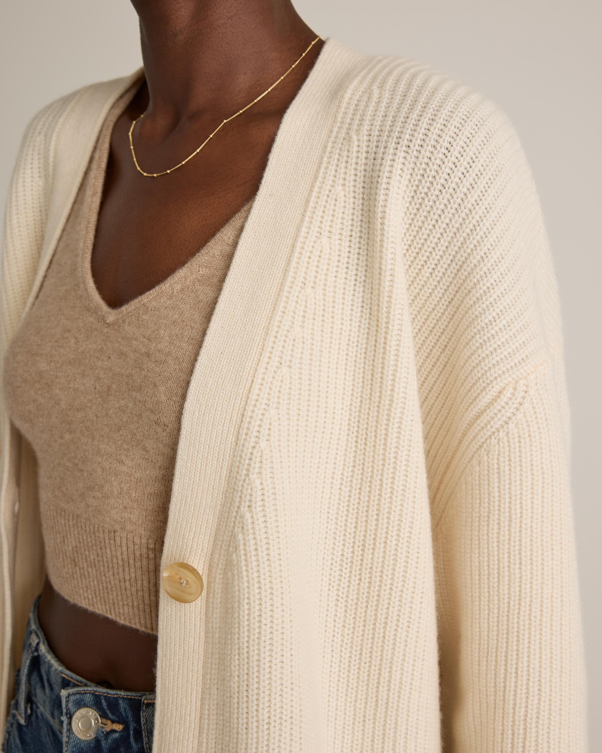 Quince | Women's Mongolian Cashmere OverSized Boyfriend Cardigan Sweater Size XS Product Image