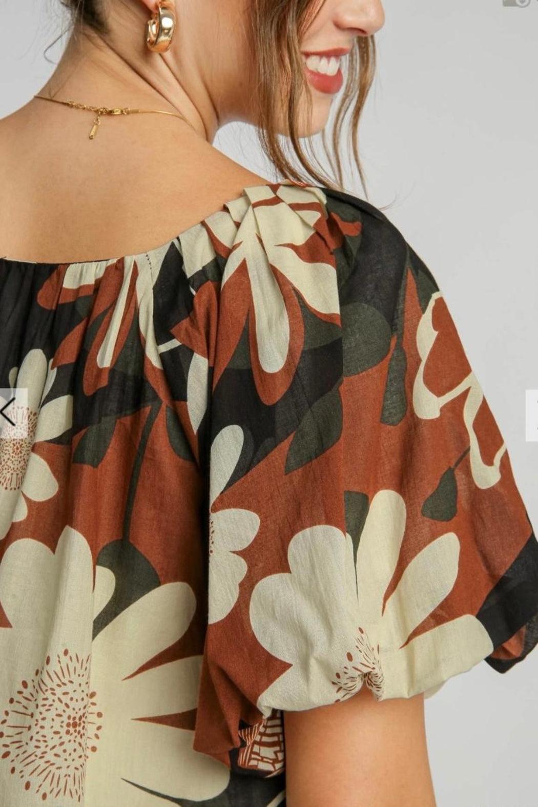 Top, Scoop Neck Floral Product Image