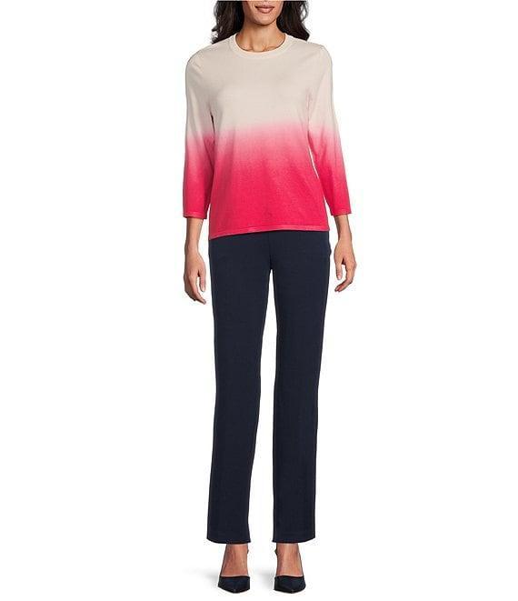 Investments Ombre 3/4 Sleeve Crew Neck Top Product Image