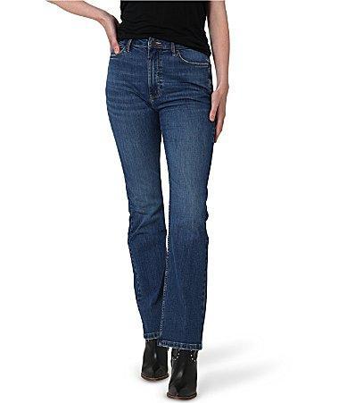 Women's Wrangler High-Rise Bootcut Jeans, Size: 4X32, Black Product Image
