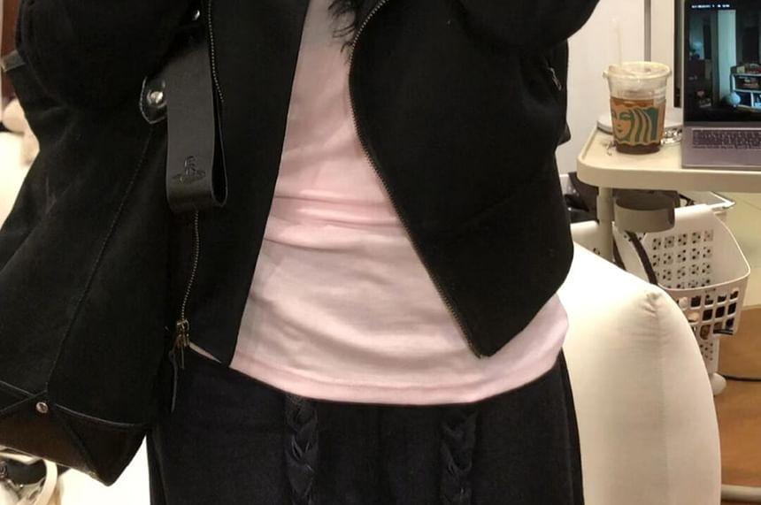 Fluffy Hooded Zip Jacket Product Image