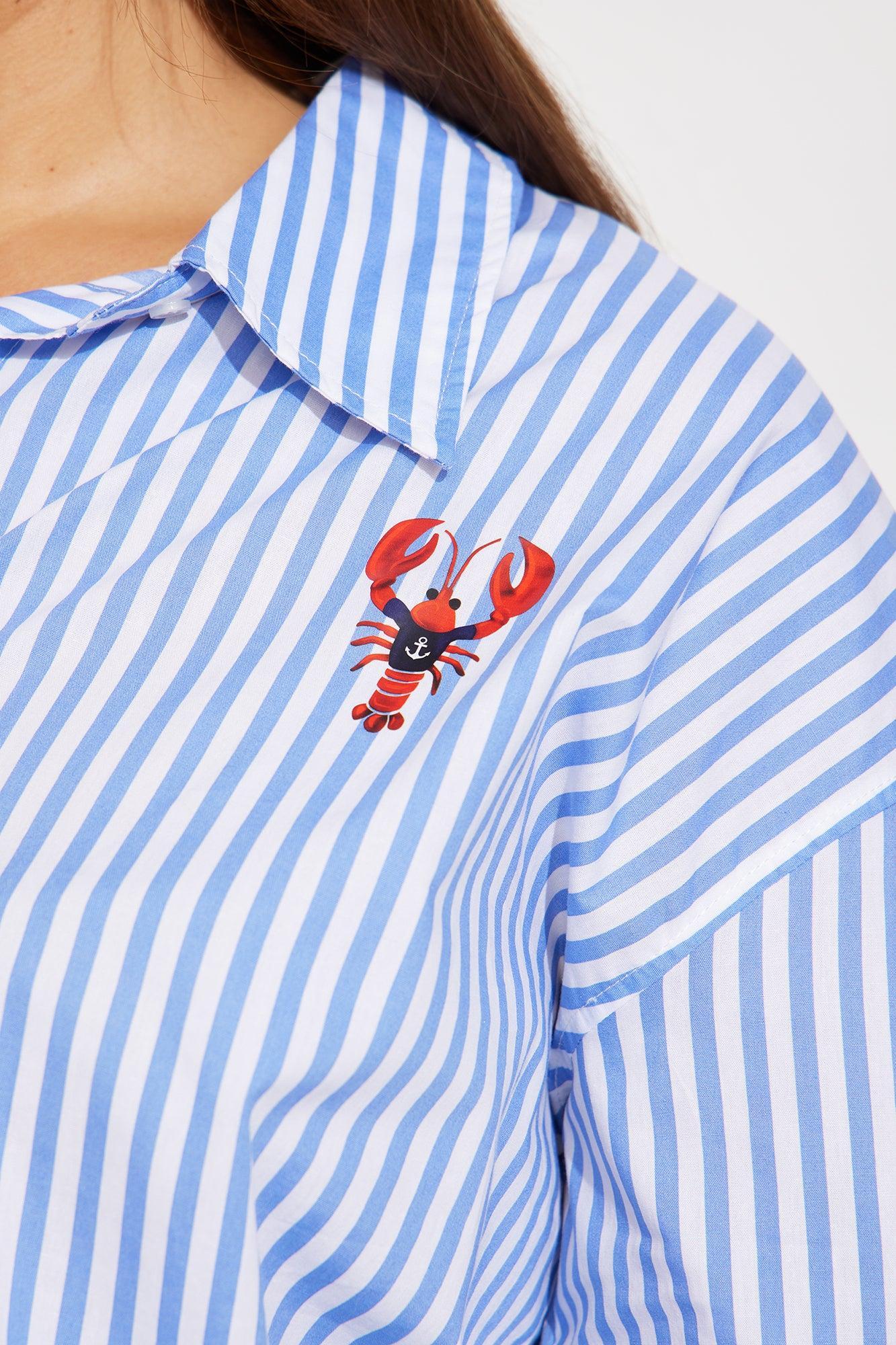 Salty Lobster Striped Shirt - Blue/combo Product Image