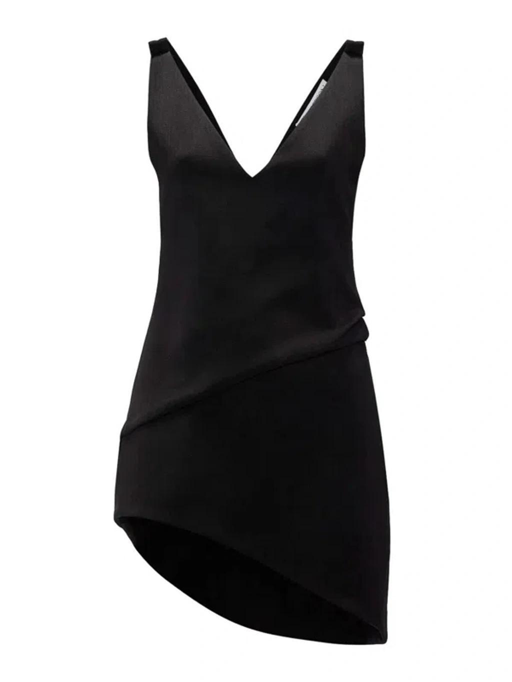 JW ANDERSON V-neck Sleaveless Mini Dress In Black Product Image