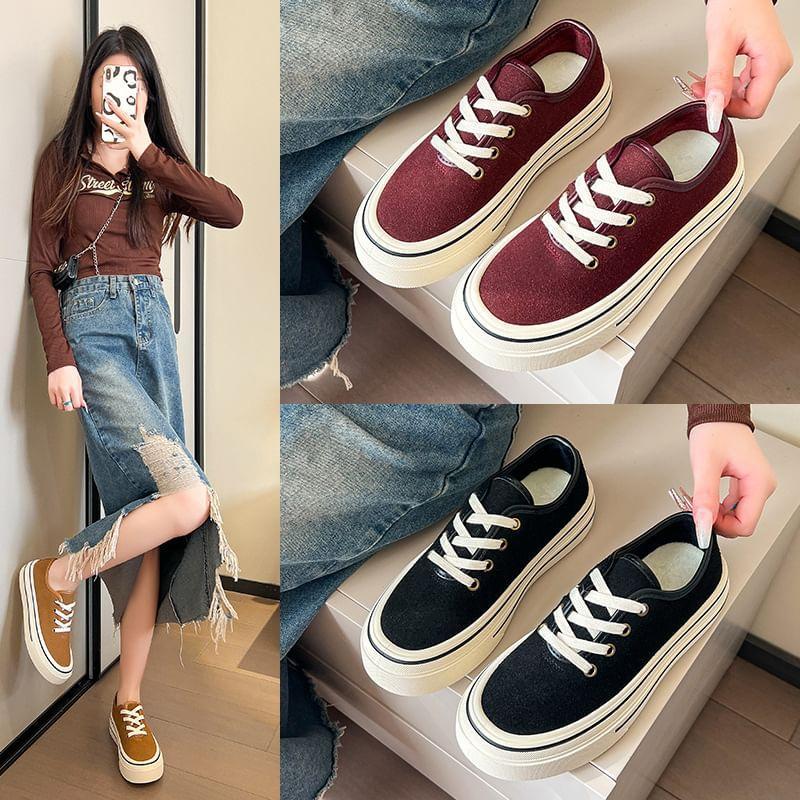 Platform Lace-Up Sneakers Product Image