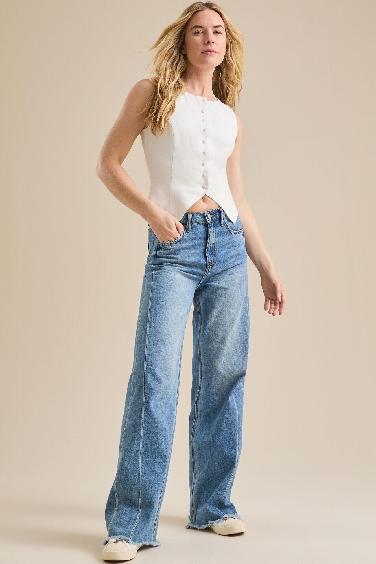 Pippa Button Up Linen Vest Product Image