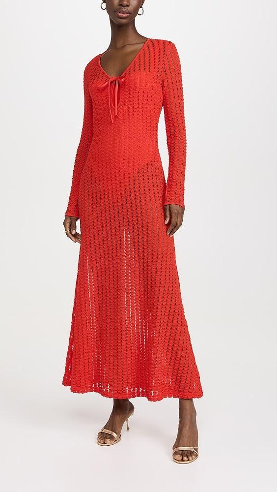 SIMKHAI Elton Keyhole Midi Dress | Shopbop Product Image