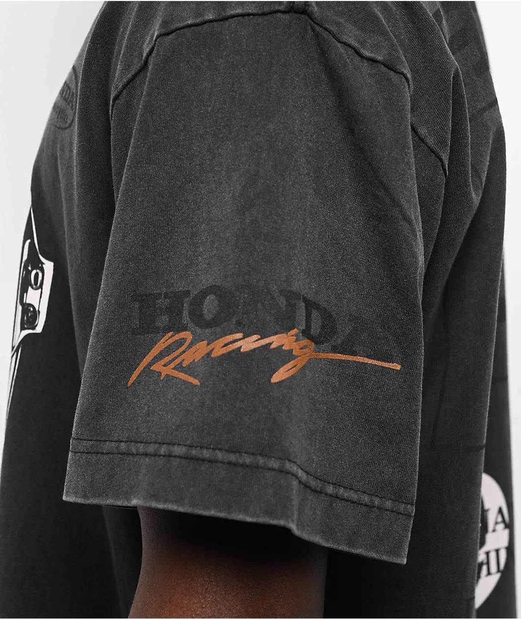 JT Racing x Honda Pump Black Washed T-Shirt Product Image