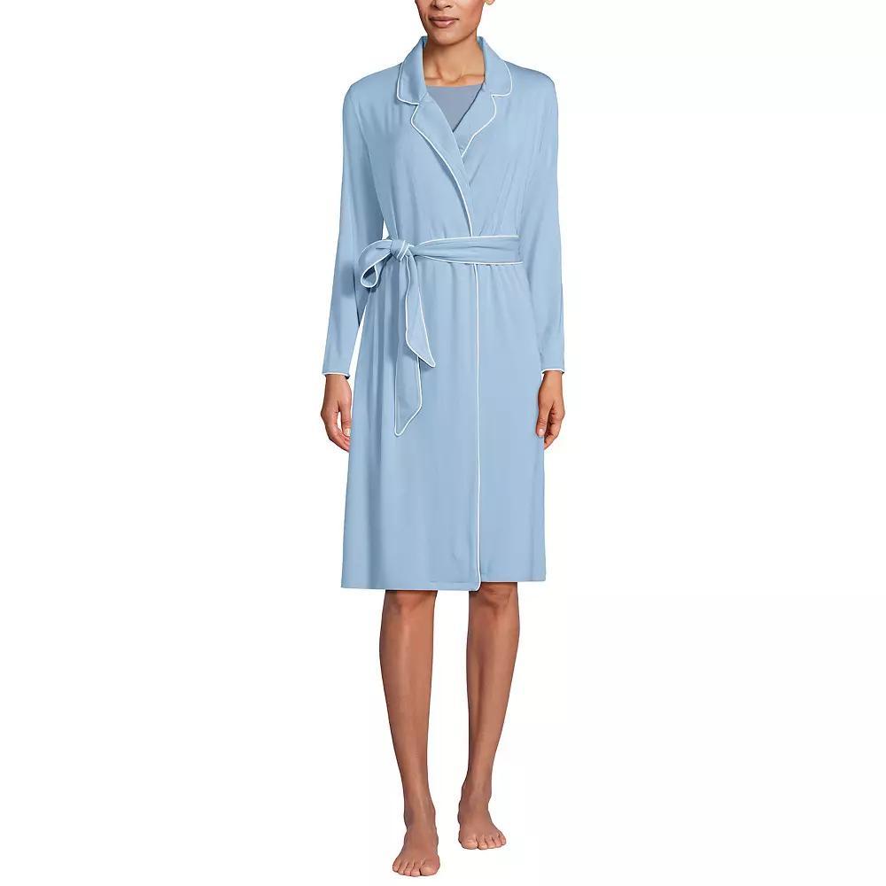 Women's Lands' End Tie Front Cooling Robe, Size: XS, Pink Fog Product Image