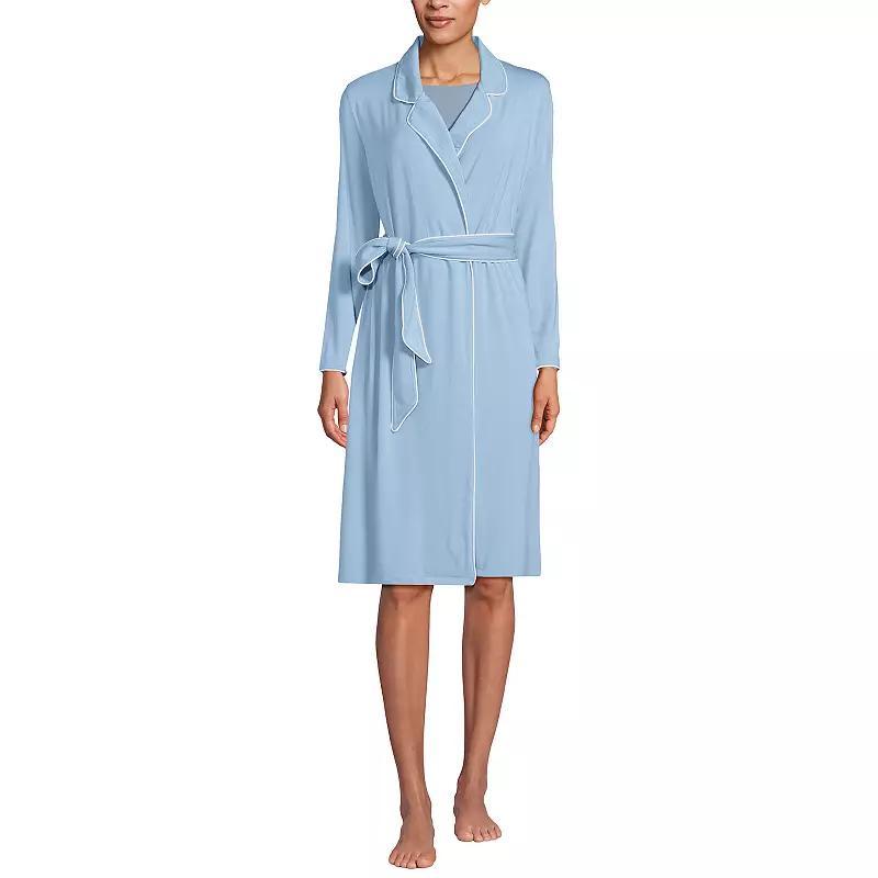 Women's Lands' End Tie Front Cooling Robe, Size: XS, Pink Fog Product Image