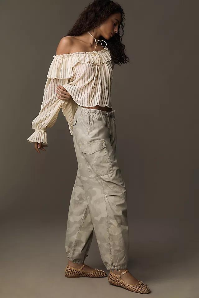 Pilcro Printed Camo Parachute Pants Product Image