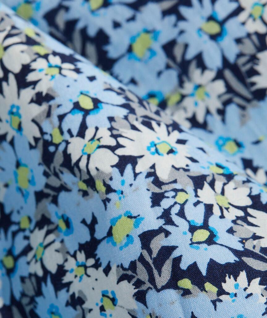 Marina Poplin Puff-Sleeve Midi Dress Product Image