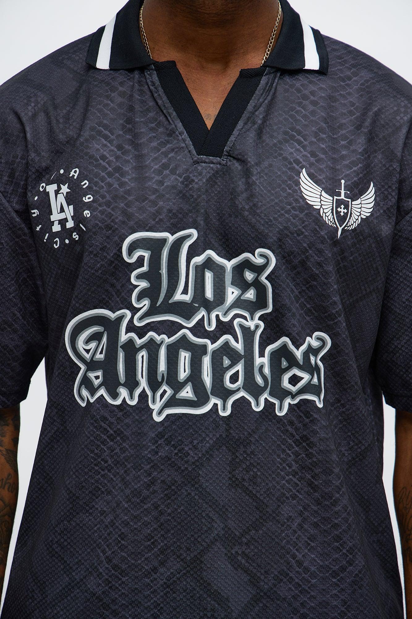 Snake LA Johnny Collar Soccer Jersey - Black/combo Product Image