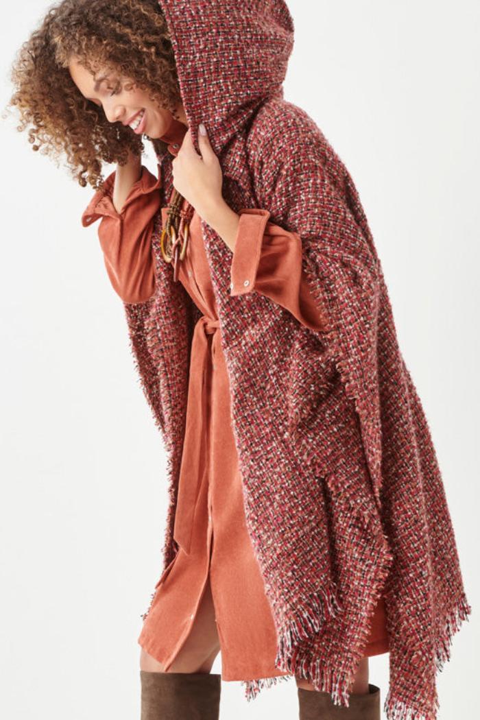 Tweed Kimono Cape Product Image