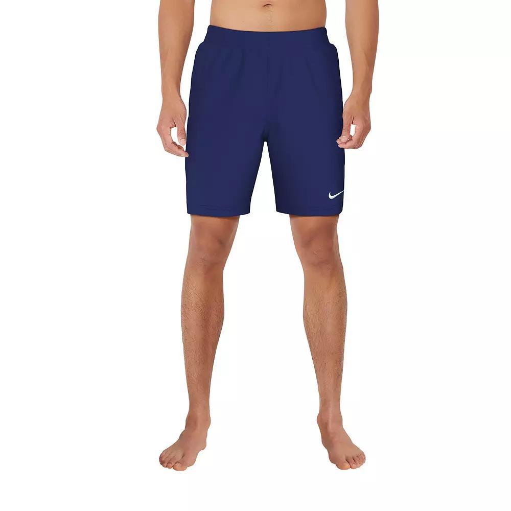 Men's Nike Essential 7" Swim Trunks, Size: Large, Black Navy Product Image