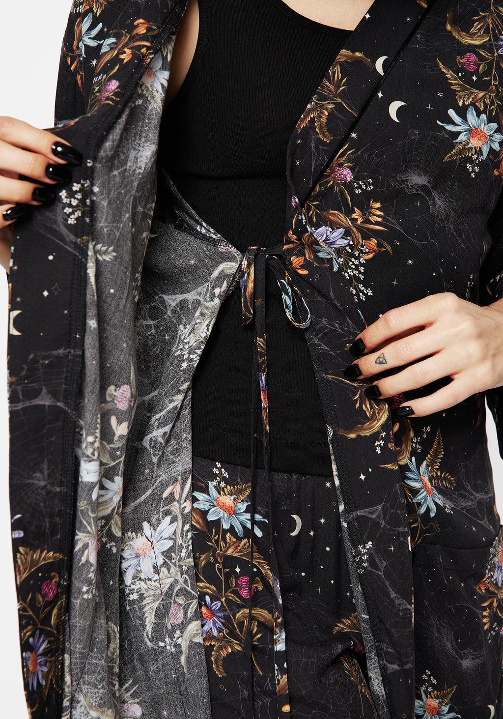 Cleome Floral Spiderweb Dressing Gown Product Image